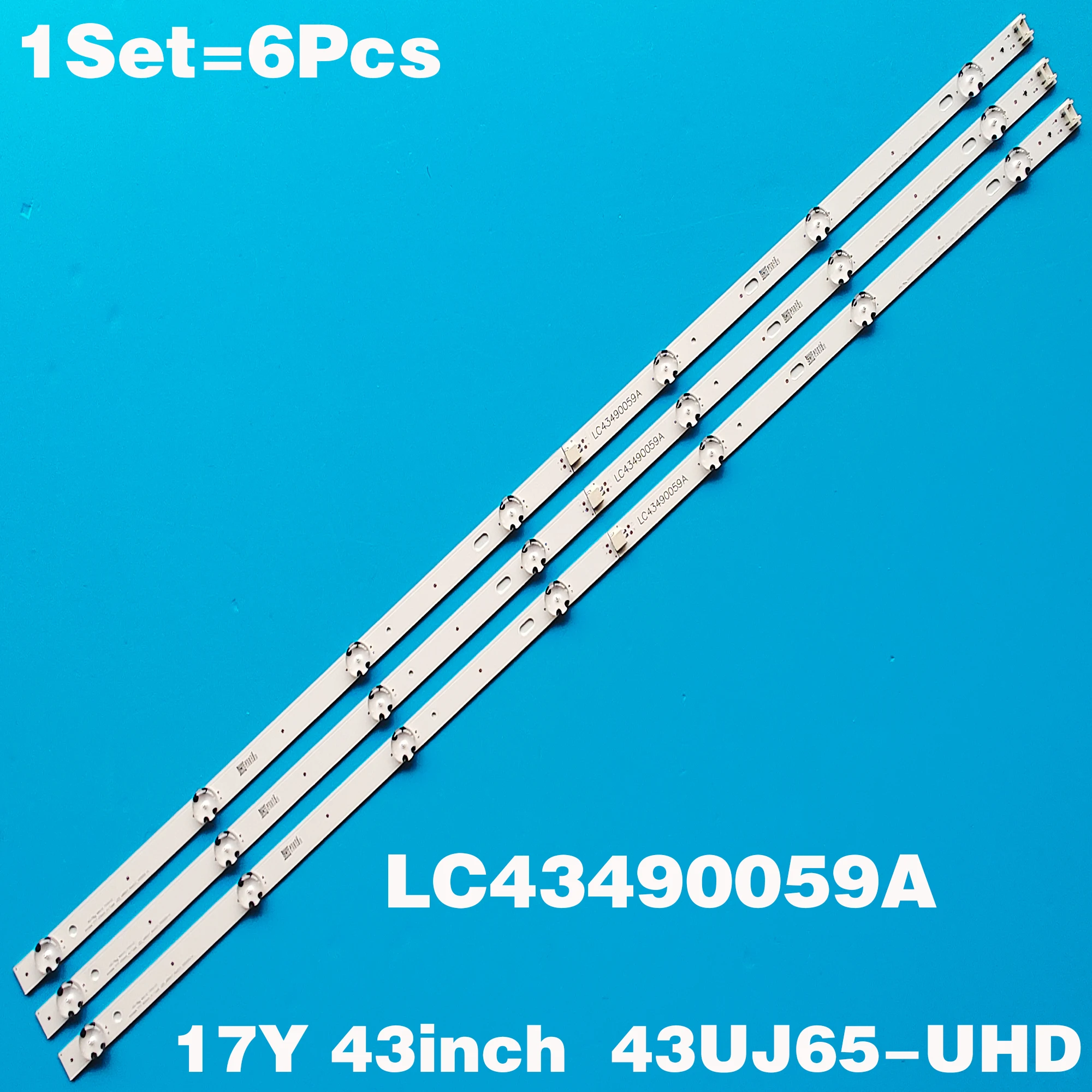Светодиодная лента для подсветки LG LC43490059A LC43490058A 43UJ635V 43UK6300PLB 43UJ651V 43UJ634V 43UJ630V 43UJ561V 43UJ655V, 3 светодиодный т.