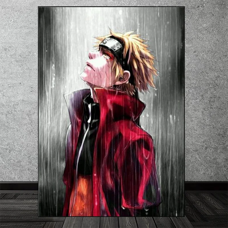 

Japanese Cartoon Anime Canvas Painting Naruto Uchiha Itachi Sasuke Kakashi Poster Prints Mural Pictures Wall Art Home Decor Gift