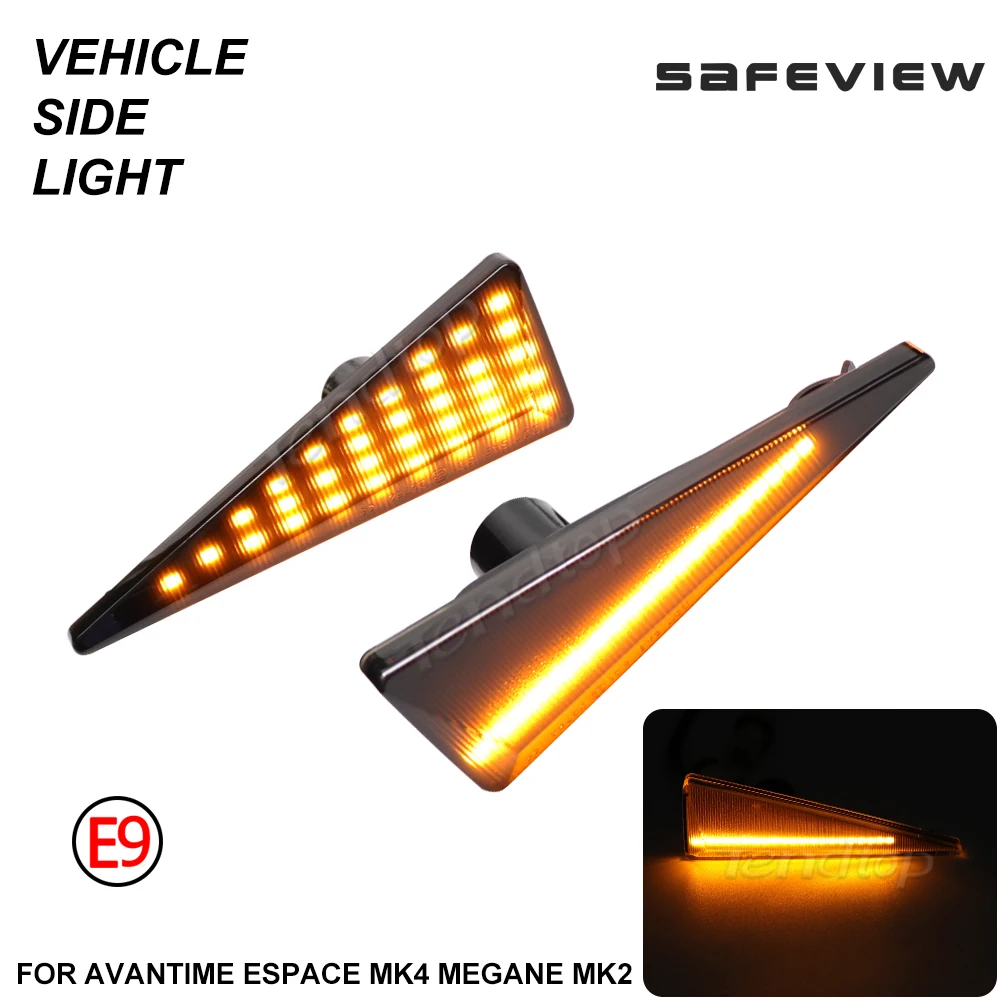 

Светодиодный ретранслятор поворотников, последовасветильник мигающий боковой маркер для Renault MK4, sativel S, Wind, Avantime, Megane 2, Scenic 2, space4