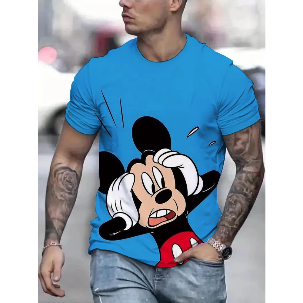 Футболка мужская с 3D-принтом Микки Мауса мультяшный принт Топ в стиле Диснея