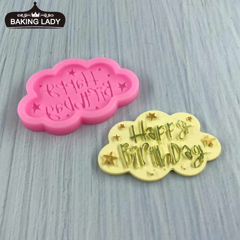 

Silicone 3D Happy Birthday Letters Numers Mold For Ice Jelly Chocolate Mold Birthday Cake Decorating Tool Mould
