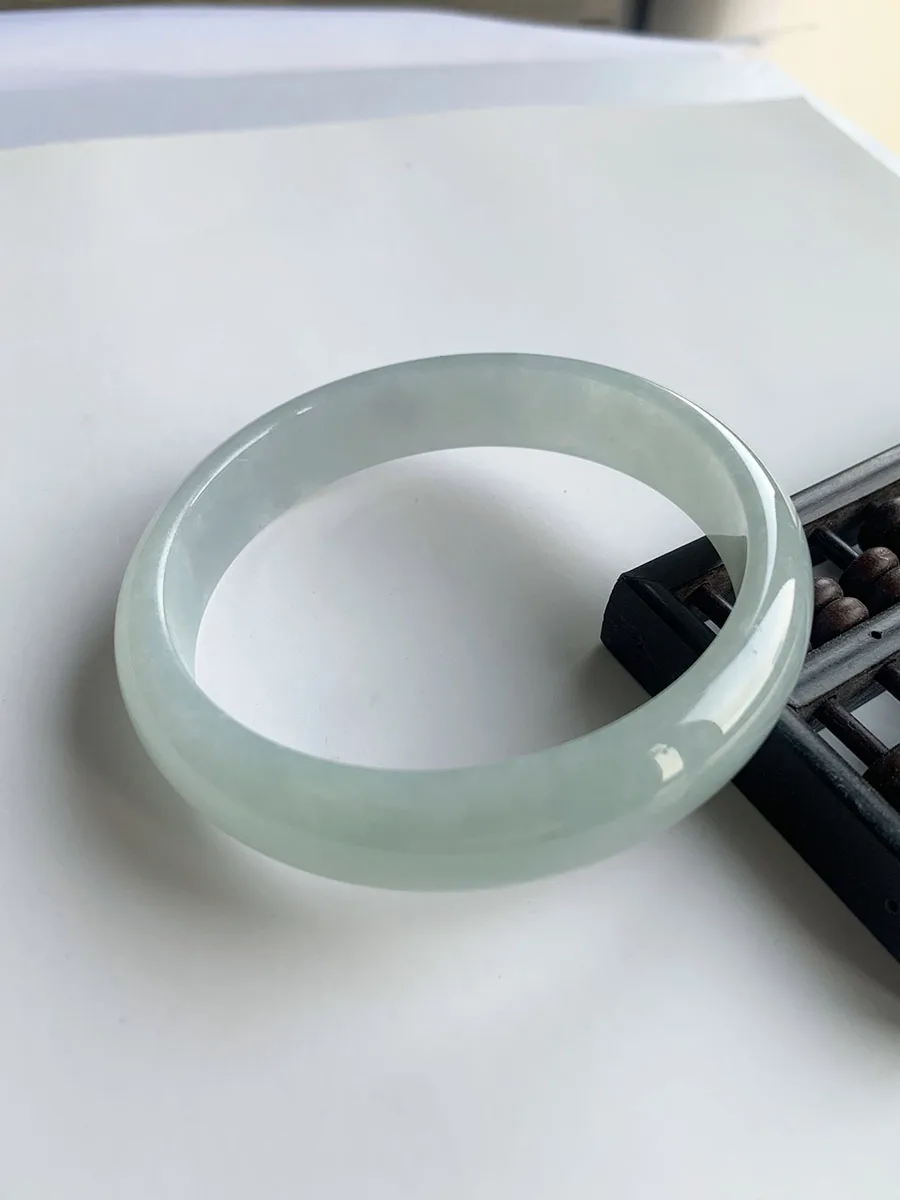 Браслет из натурального нефрита с нефритовым лесом большое кольцо рот 66 ледяное