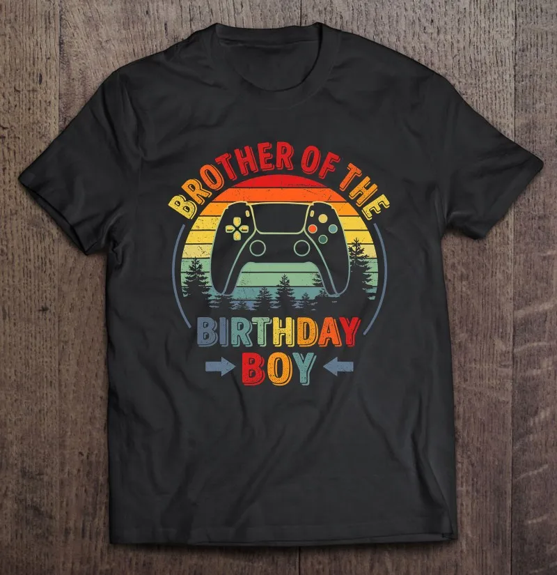 

Мужская Винтажная Футболка Brother Of The Birthday Boy