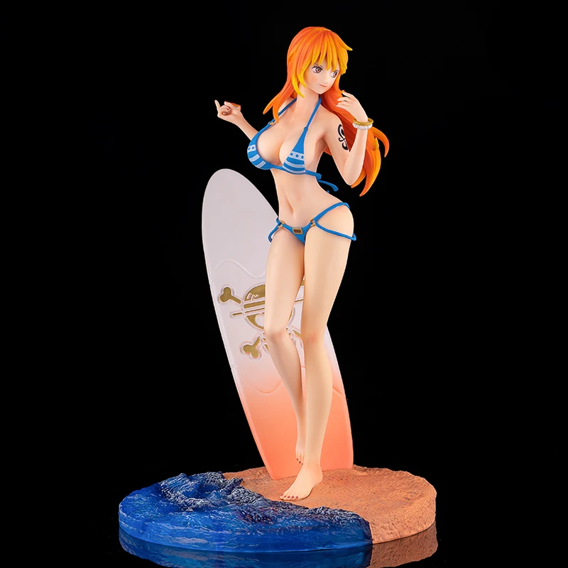 33 см аниме ONE PIECE фигурка Nami пляж серфинг GK девушка купальник ПВХ экшн-фигурка для