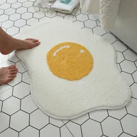 Non-slip bath mat Poached Egg Shape carpet Funny Entrance Carpet Kitchen Rug Chidren carpet modern home decoration