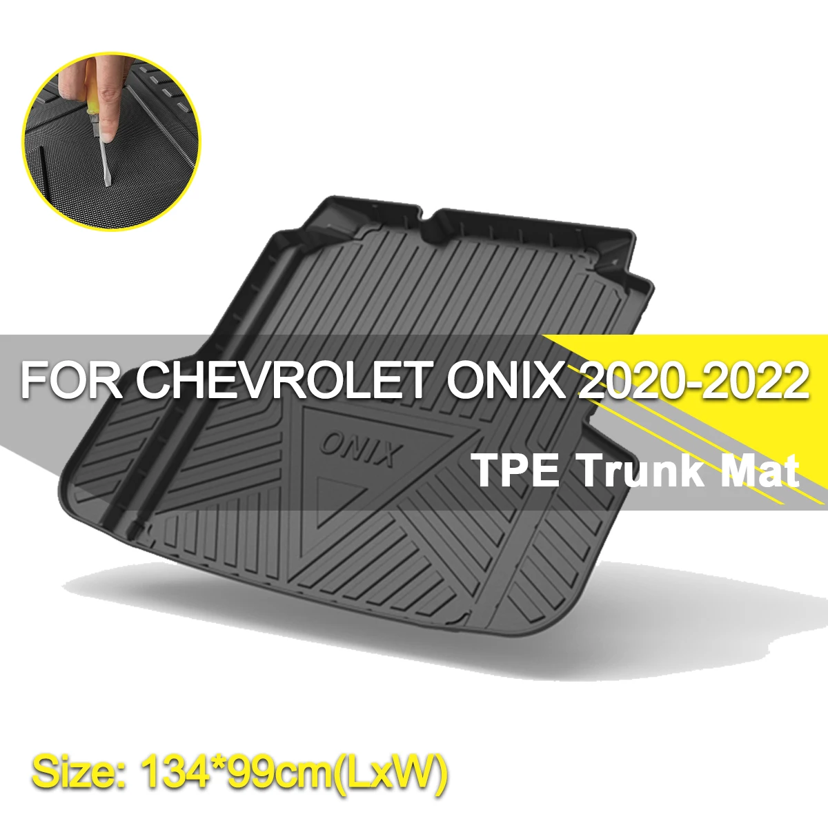 Коврик для багажника автомобиля водонепроницаемый Нескользящий Резиновый