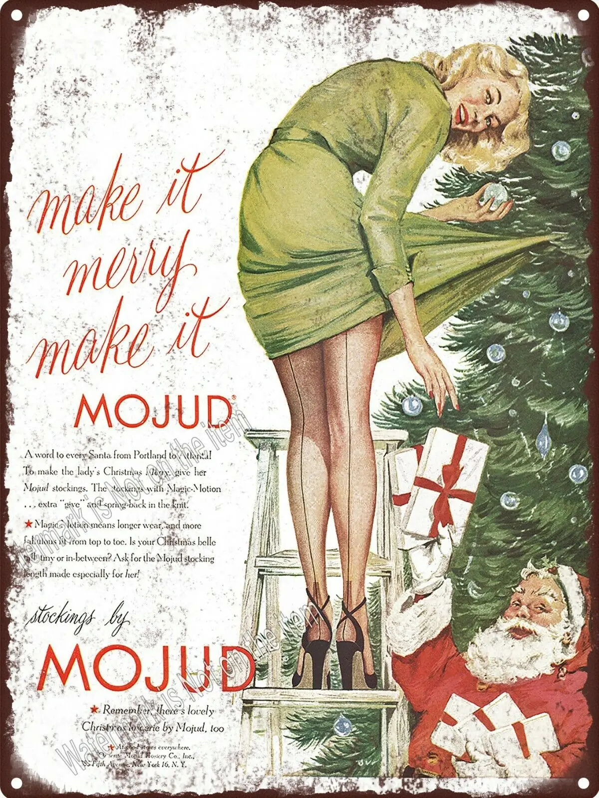 

Пикантные рождественские наклейки на стену с изображением Санты