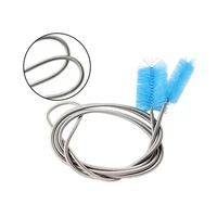 aquarium pipe cleaning brush fish tank cleaner tube stainless steel water filter air tube flexible double end hose accessories