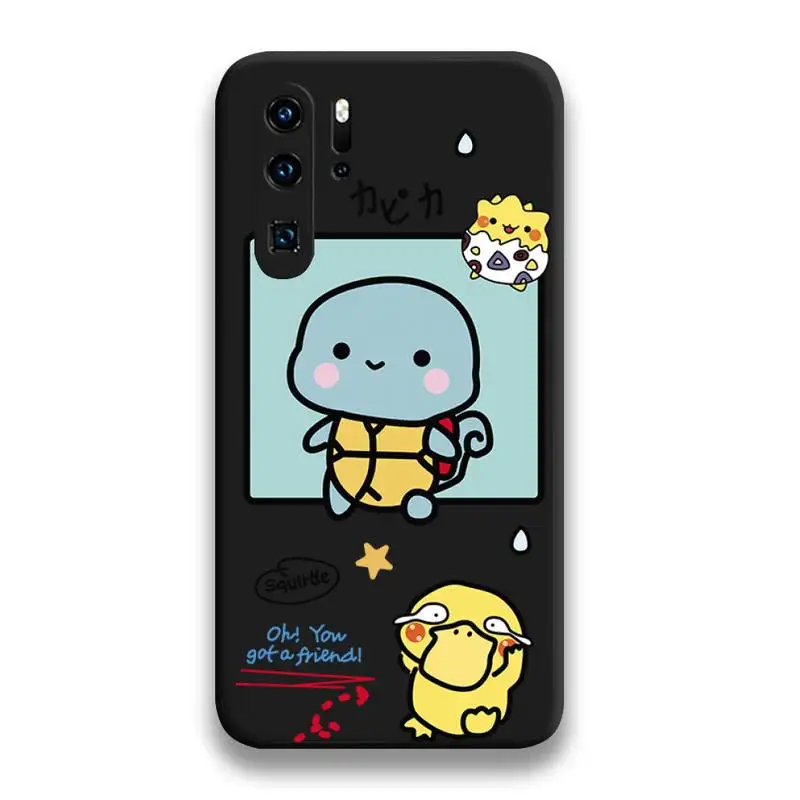 Cartoon Pokemon Pikachu Phone Case For Huawei P20 P30 P40 lite E Pro Mate 40 30 20 P Smart 2020 |