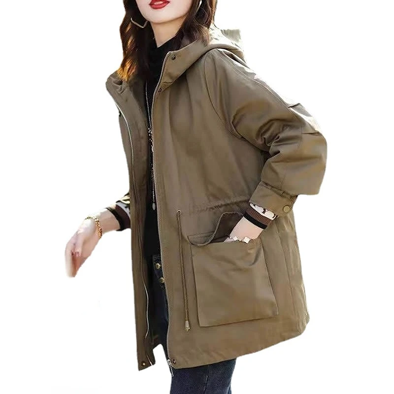 

Осенне-зимние женские куртки, новая Корейская ветровка с капюшоном, женское флисовое теплое зимнее пальто с хлопковой подкладкой, женские парки, верхняя одежда