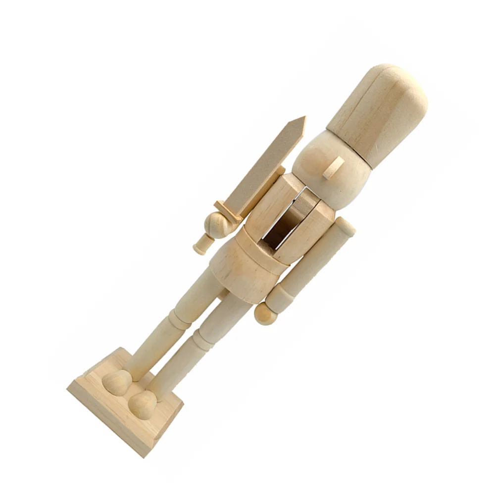 Кукольный Король Солдат DIY Пустой Щелкунчик Рождественский Подарок Неокрашенное