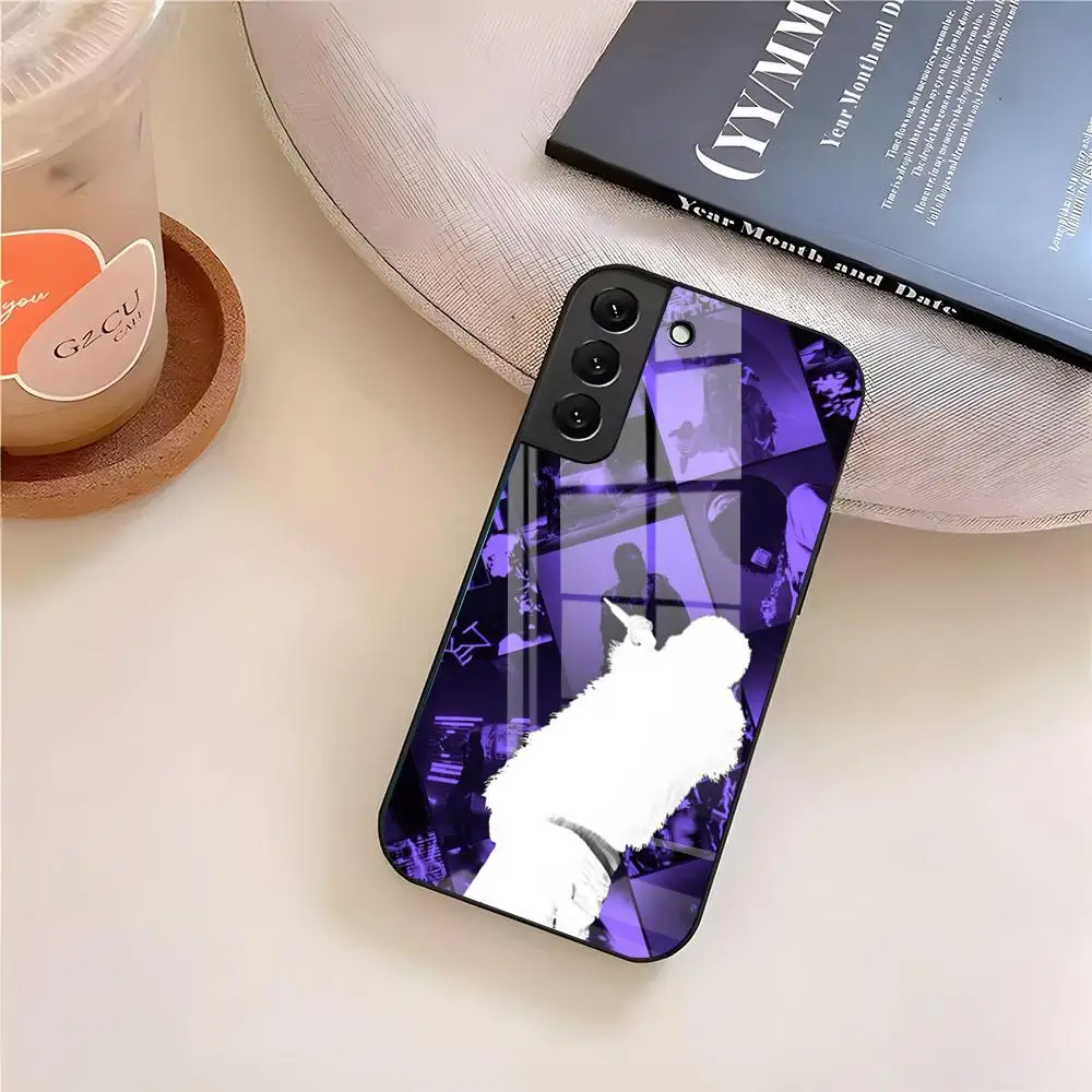 Фото Чехол Yeat Lifestyle для Samsung S26 S25 S24 FE S23 S22 S21 Plus S20 Ultra Note20Ultra, черный, стеклянный №2