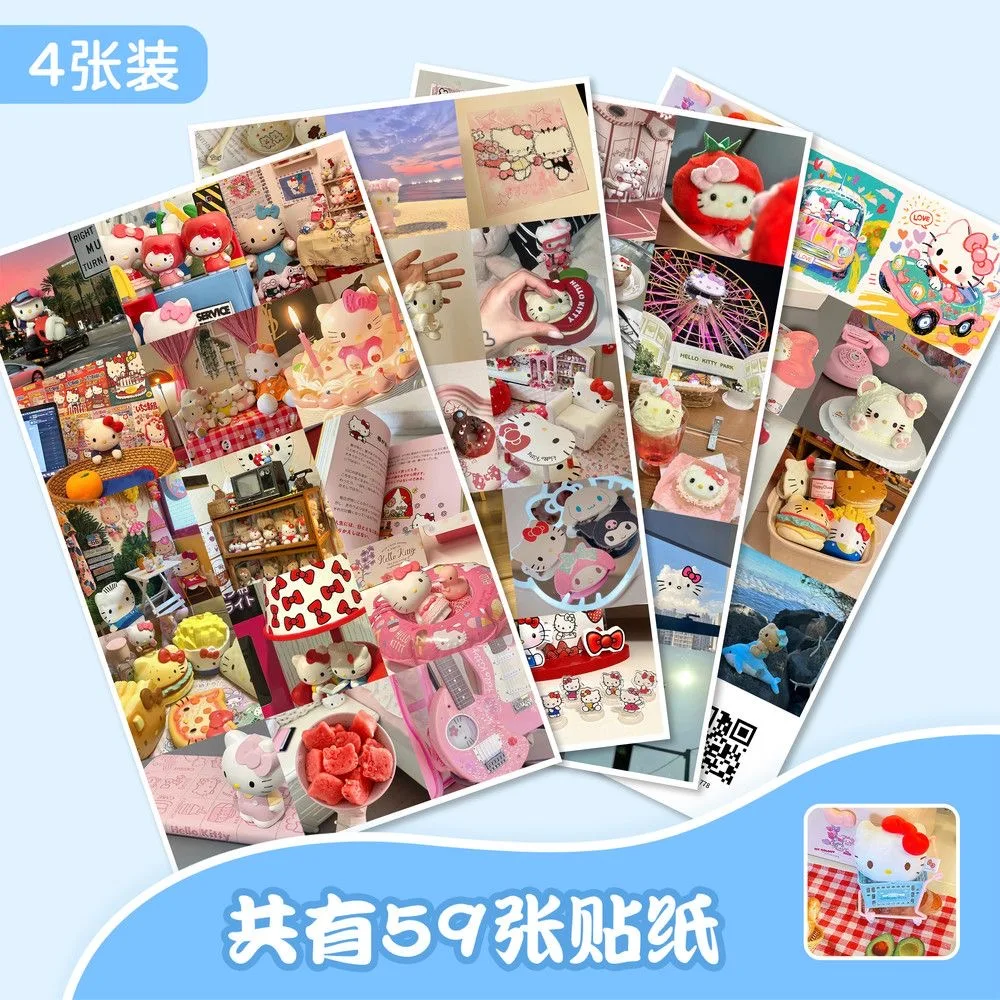 59/шт. винтажная наклейка Kawaii Apple для мотоцикла Hello Kitty подходит чехла телефона