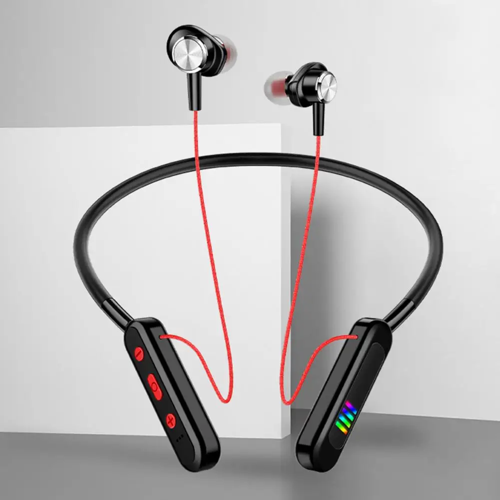 

G20 Bluetooth-compatible Headset Lightweight Ergonomic Design ABS Wireless Hanging Neck Stereo Magnetic Storage Earphone