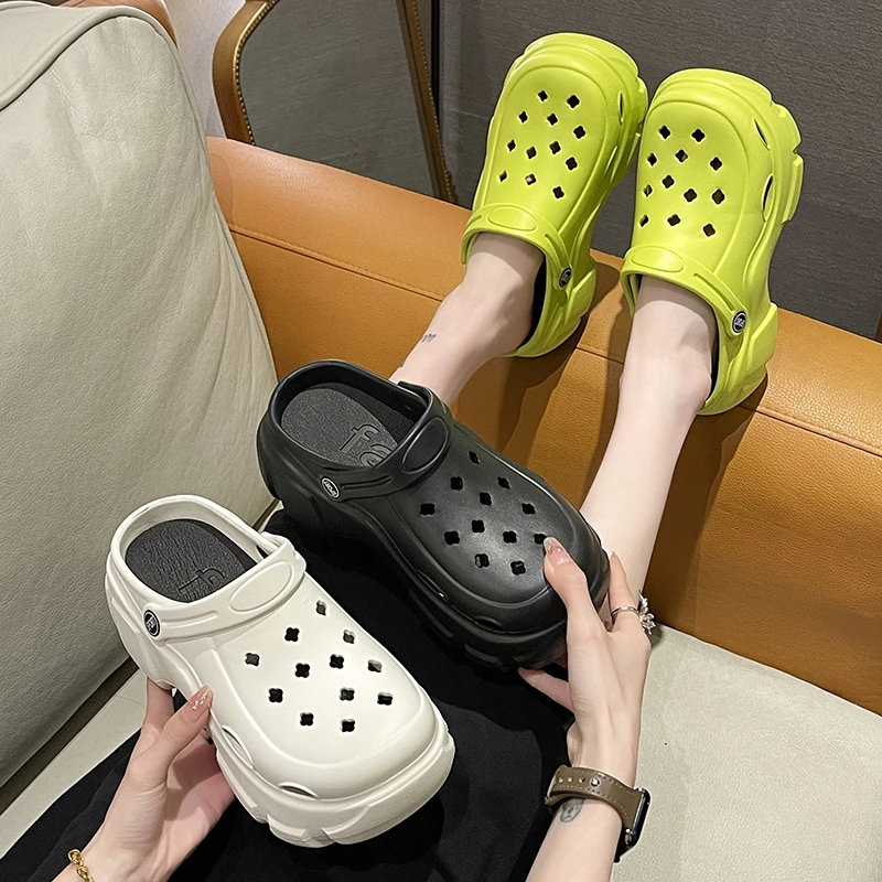 Summer Women Sandals 8cm Beach Shoes for Women Clogs Garden Slippers for Girl Platform Sandals Women Shoes Sandalias De Mujer
