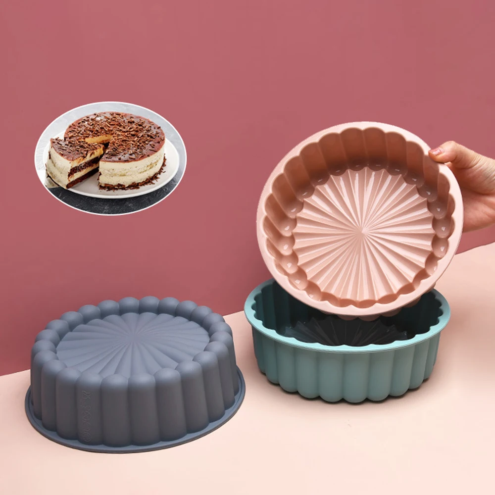 

Round Cake Mold Sunflower Shaped Silicone DIY Dessert Pastry Mould Muffin Bread Mousse Cake Pan Bakeware Kitchen Baking Tools