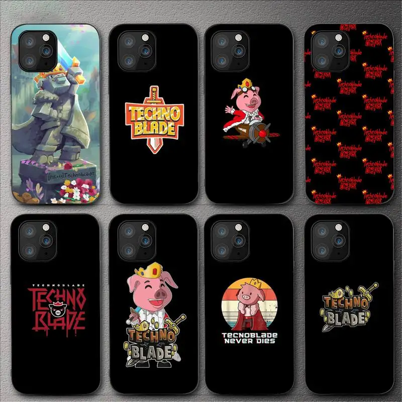 Чехол Technoblade Never Dies для iPhone 11 12 Mini 13 14 Pro XS Max X 8 7 6s Plus 5 SE XR