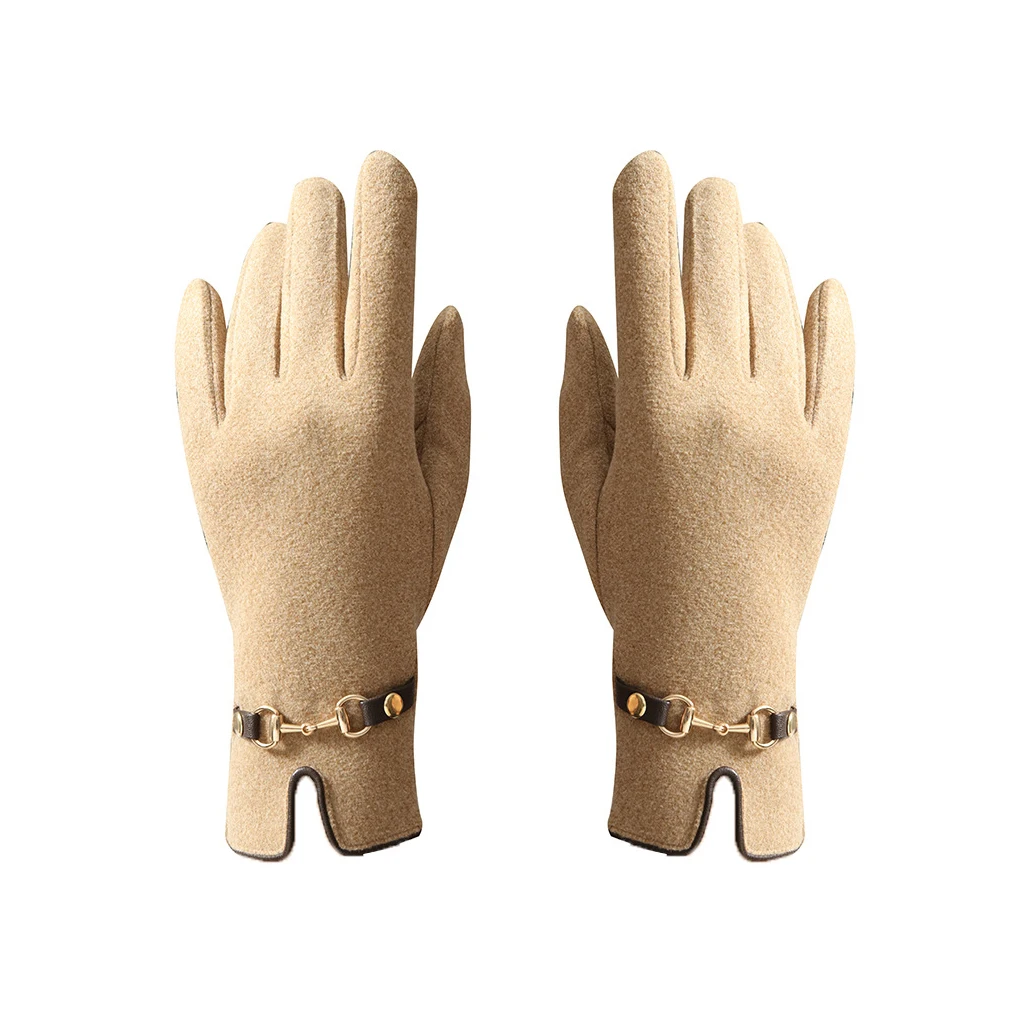 

Gloves Women Lovely Windproof Lightweight Comfortable Mittens Breathable Palm Protection Winter Outdoor Indoor Black