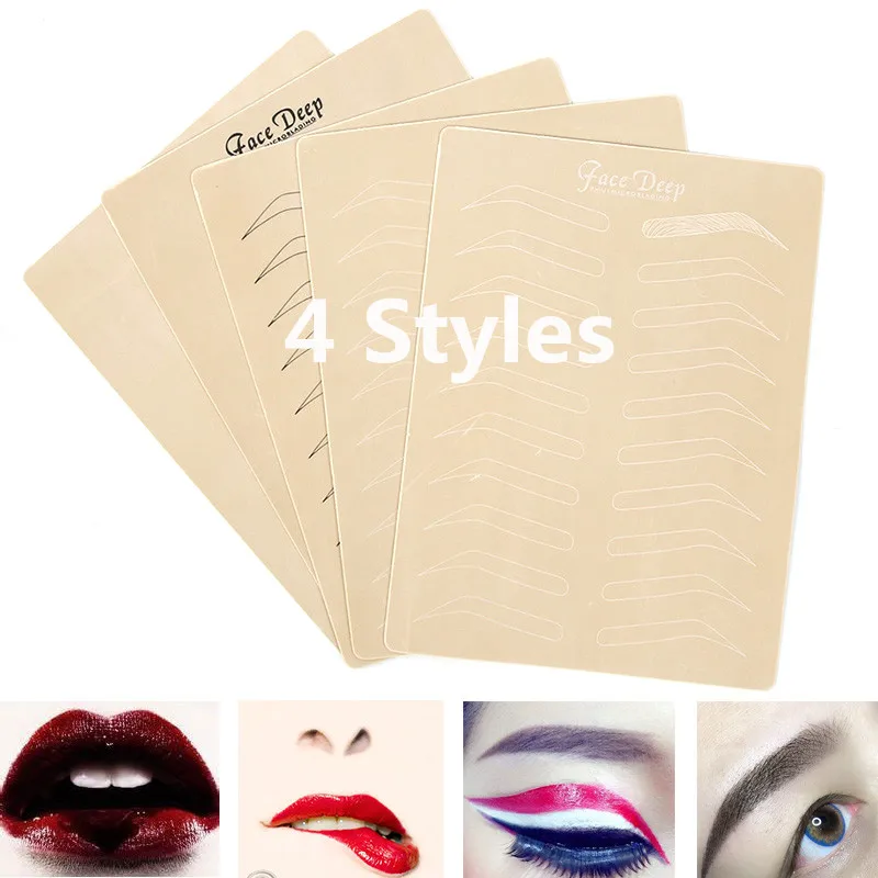 

Eyebrow Skin Practice Latex Permanent Microblading Supplies Makeup Eyebrow Tattoo Training Both Side No Ink Needed Dotting Line