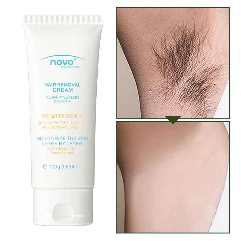 

NOVO Gentle Hair Removal Cream Painless Underarms Legs Arm Pubic Hair Remover Convenient Whitening Nourish Skin Care Products