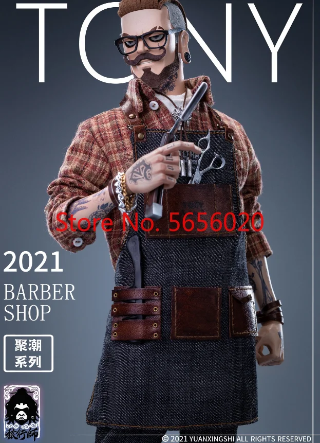 

Original Jc-001 1/6 Men Soldier Tony Vintage Oil Head Barber Tattoo Action Figure Toy Model Body In stock