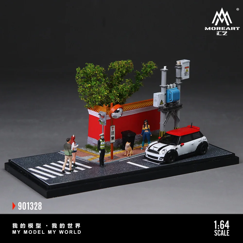 Модель городской сцены More Art 1:64, красный уголок, парковка, диорама для демонстрации, коллекции и подарков (art.: 3920d431ed3eb) - 3920d431ed3eb