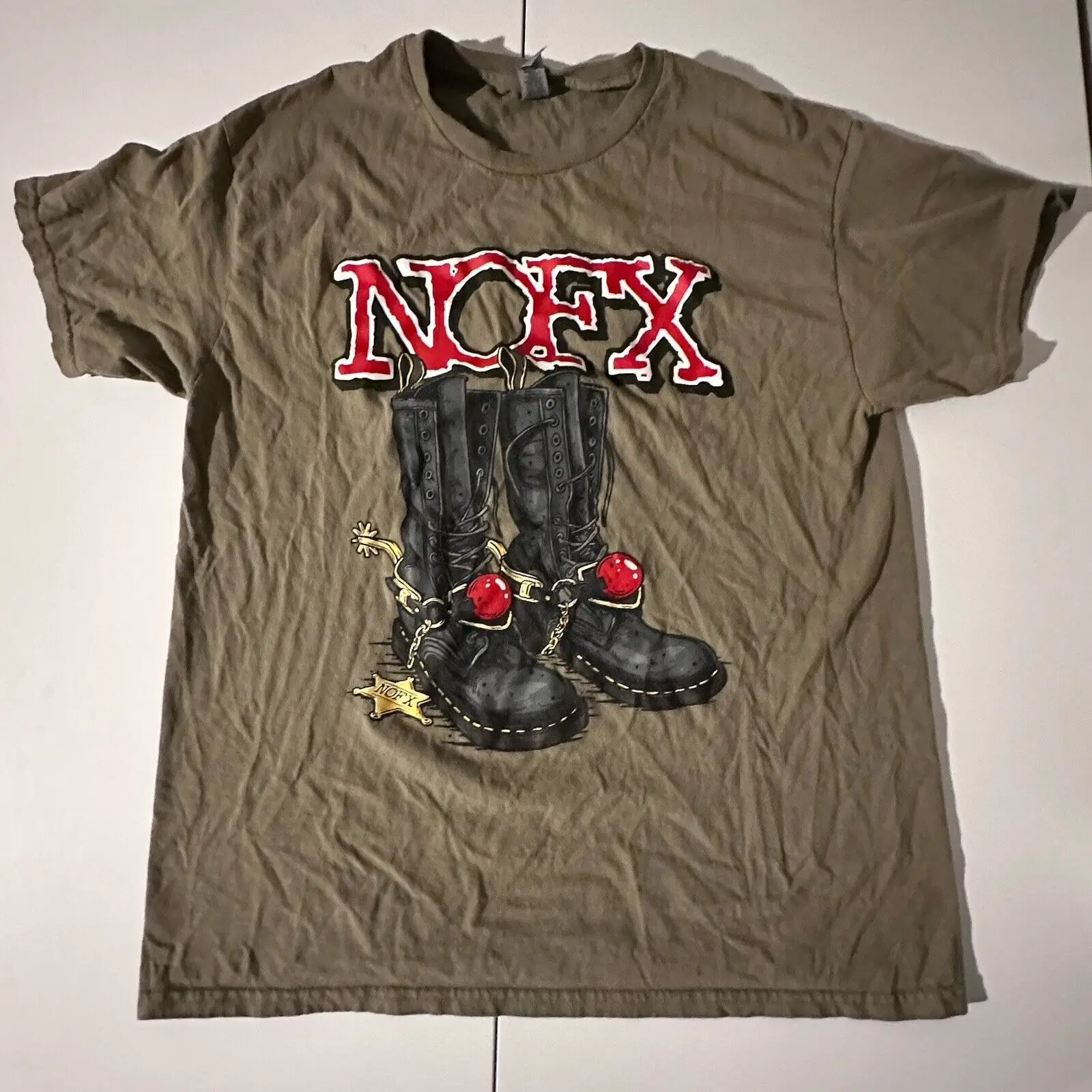 Аутентичная рубашка NOFX L Fat epistpunk Rock Band Texas концерт