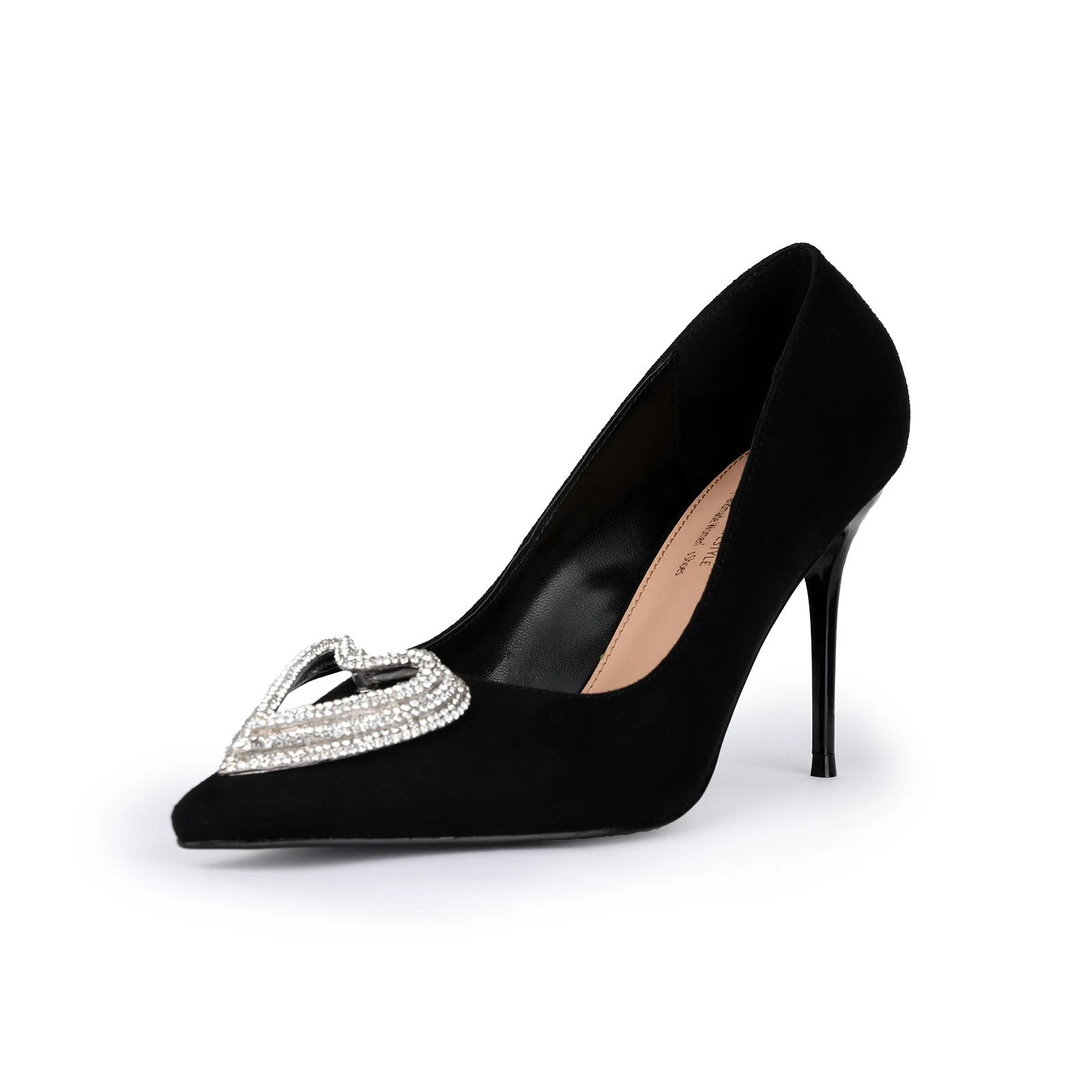 

Женские черные туфли-лодочки Perixir из искусственной замши на высоком каблуке, блестящие туфли-лодочки с острым носком на шпильке, классические женские туфли
