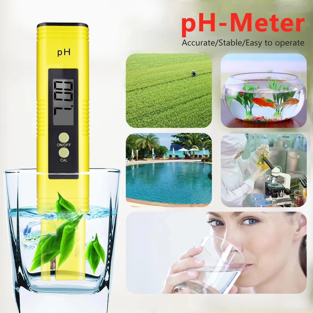 

0.01 High Precision for Water Quality Tester Backlighting PH Meter with 0-14 Measurement Range Suitable Aquarium Swimming Pool