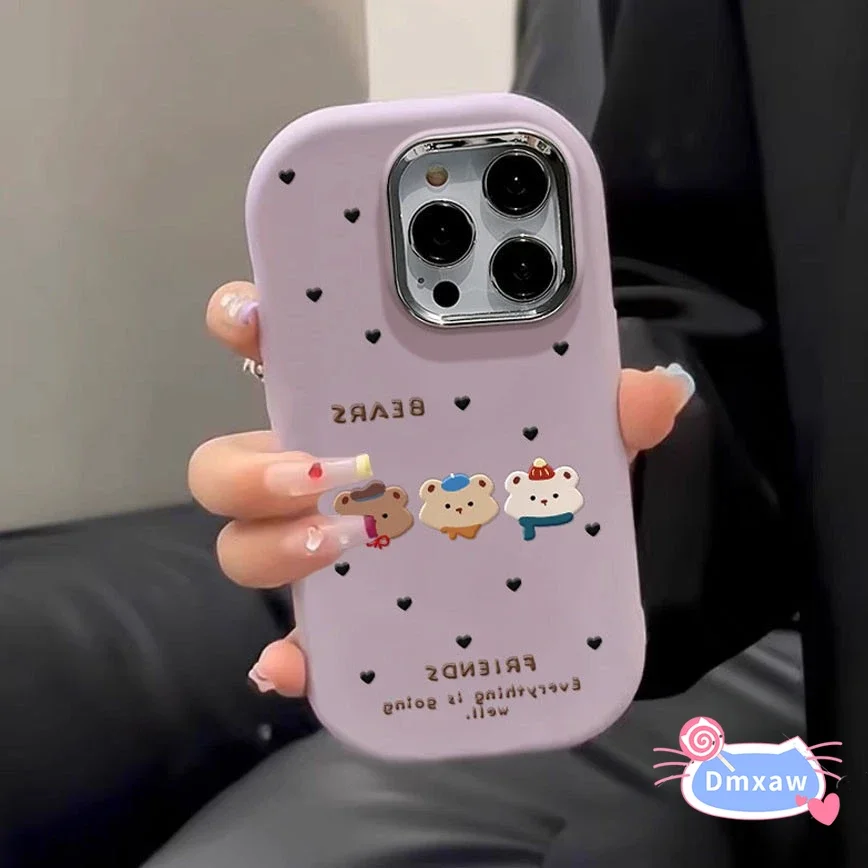 Для OPPO Reno 12 Pro 8T 5G 7 7Z 8Z 8 Lite 6 5 A79 A9 A5 2020 A57 A77 Чехол для телефона Lovely Hat Bear Soft Cover