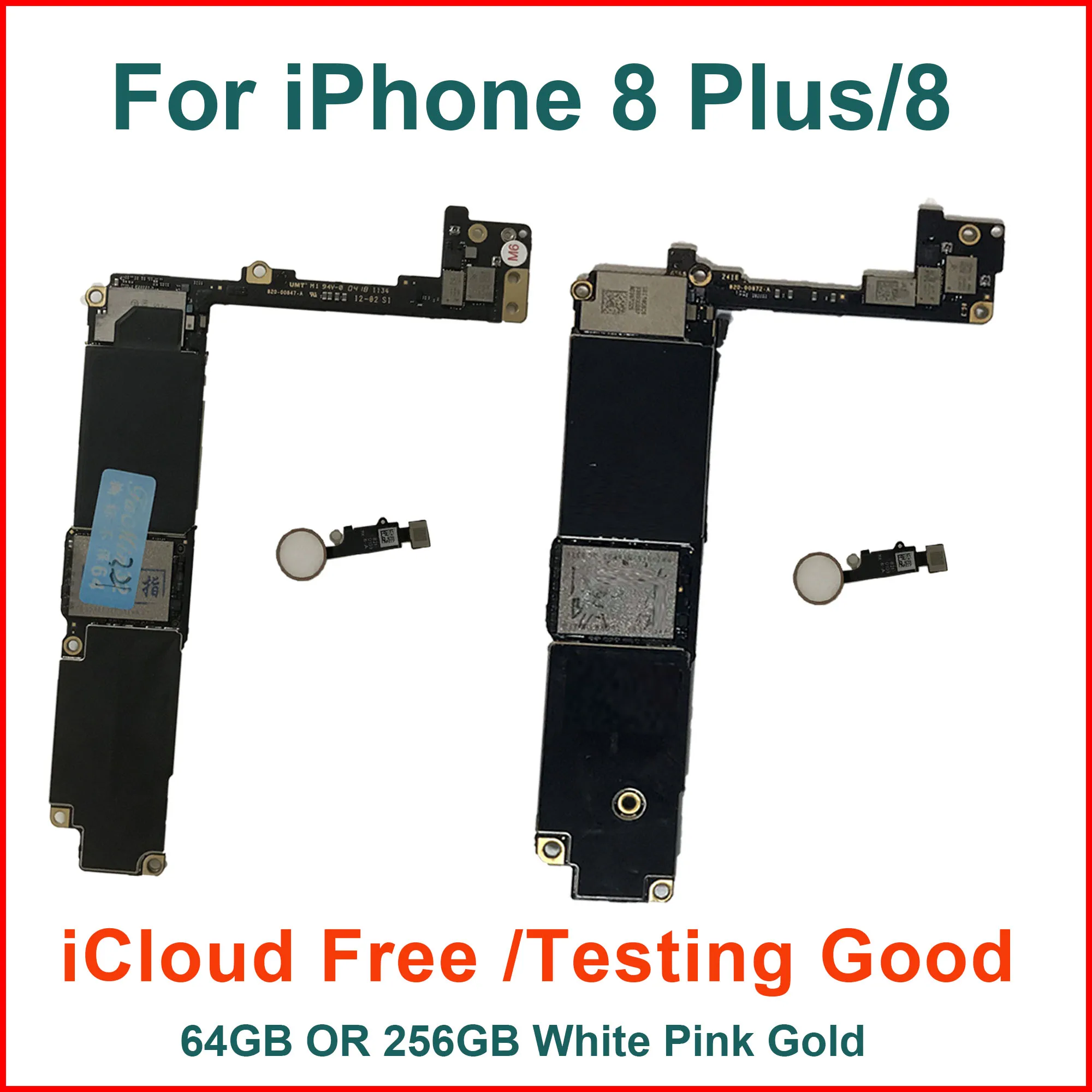 Материнская плата для iphone 8 64 ГБ 256 с iCloud Touch ID 100% оригинал разблокированная 8Plus/8