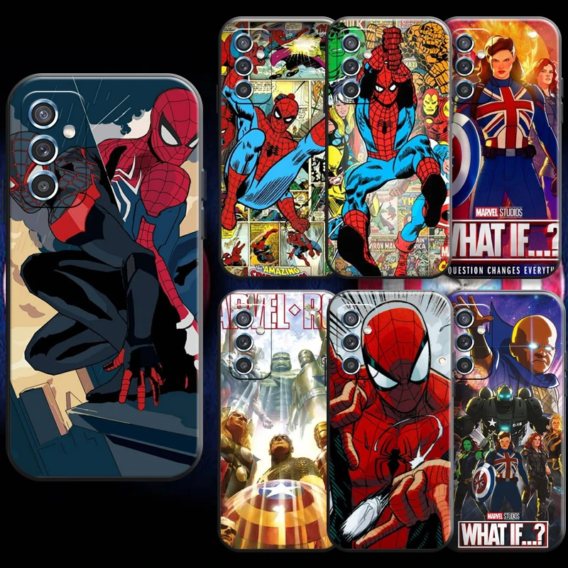 

Avengers Spider Man Marvel Comics For Xiaomi Redmi 10 Note 9 10 Pro 5G 9T 10S Phone Case Black Carcasa Coque Funda