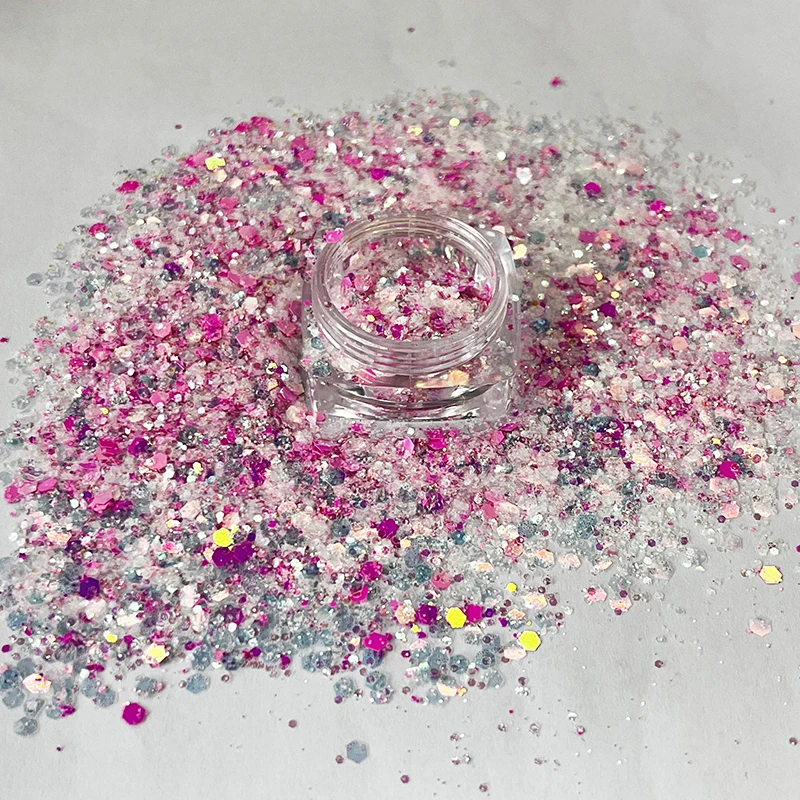 1kg Fairy Tears Glitter Pink Purper Nail Art Epoxy Resin Filling Filler DIY Mix Color Sequins For Jewelry Making Tumbler Cup
