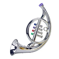 french horn 4 colored keys early education musical toy props play mini musical wind instruments for children toy