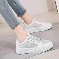 tophqws casual sports shoes woman spring summer 2022 breathable mesh sneakers fashion solid white designer female platform shoes