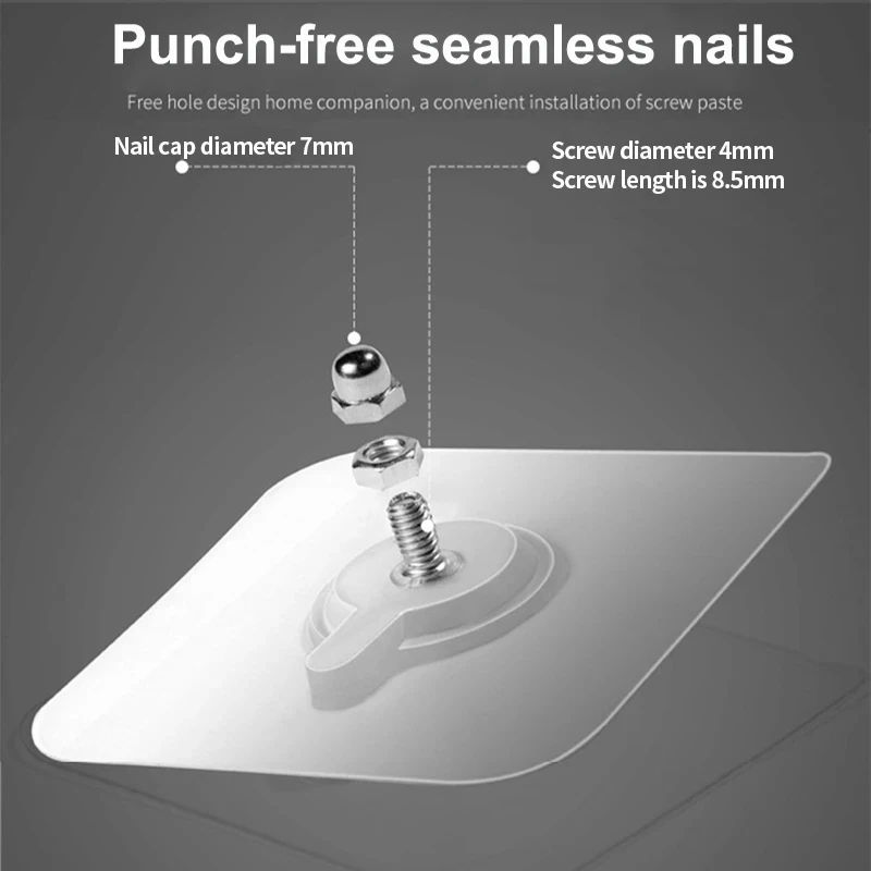 

Hook Seamless Adhesive Marking Wall Rack Sticky Stickers Nail Strong Kits Mounting Rod Screw Picture Wall Non Hook Screw