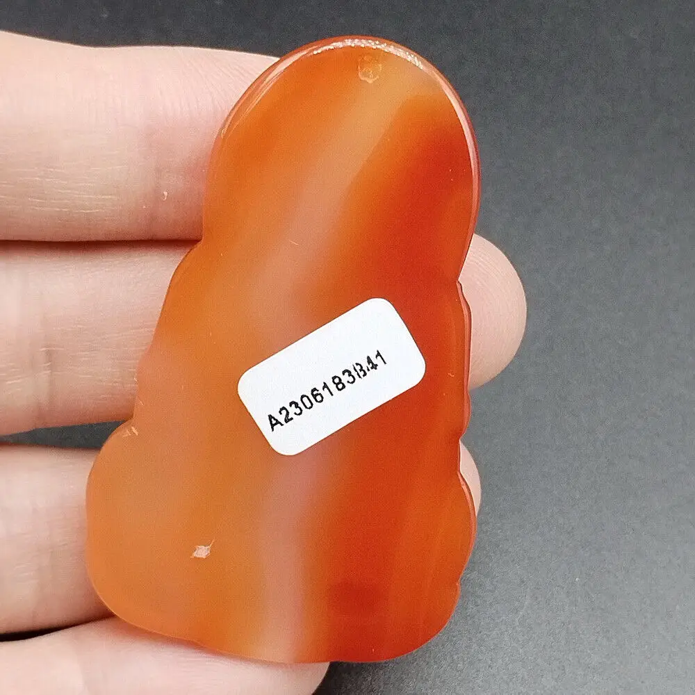 Сертифицированный красный натуральный агат халцедон резной кулон Гуаньинь Кван