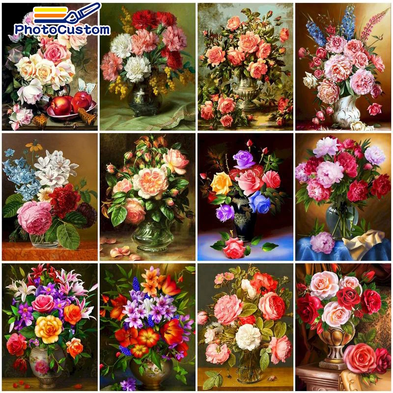 Набор для рисования по номерам на фотозаказ, Набор «сделай сам» для акриловых красок для взрослых, Набор для раскрашивания по номерам