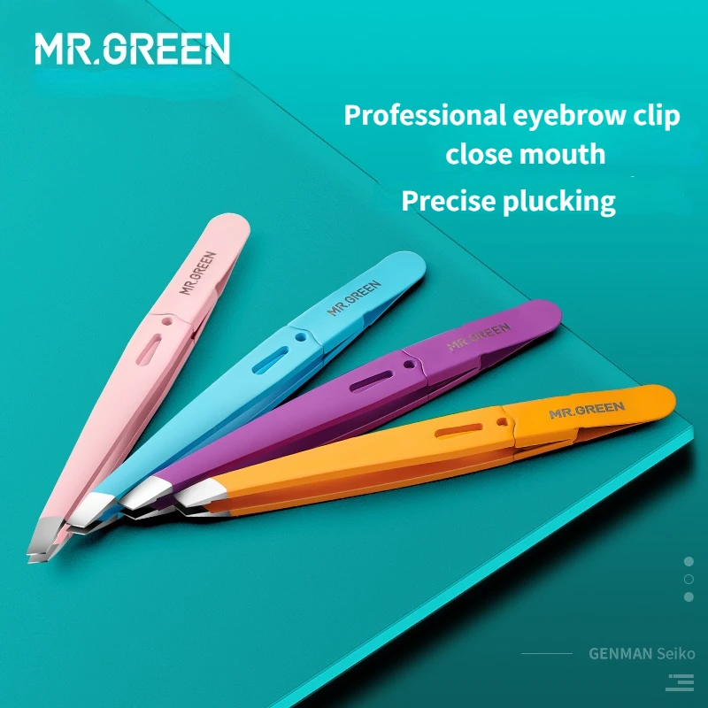 

Eyebrow Clip Stainless Steel Tweezers Makeup Remover Tool Fine Hair Puller False Eyelash Clip Eyebrow Beard Beard Oblique Pliers