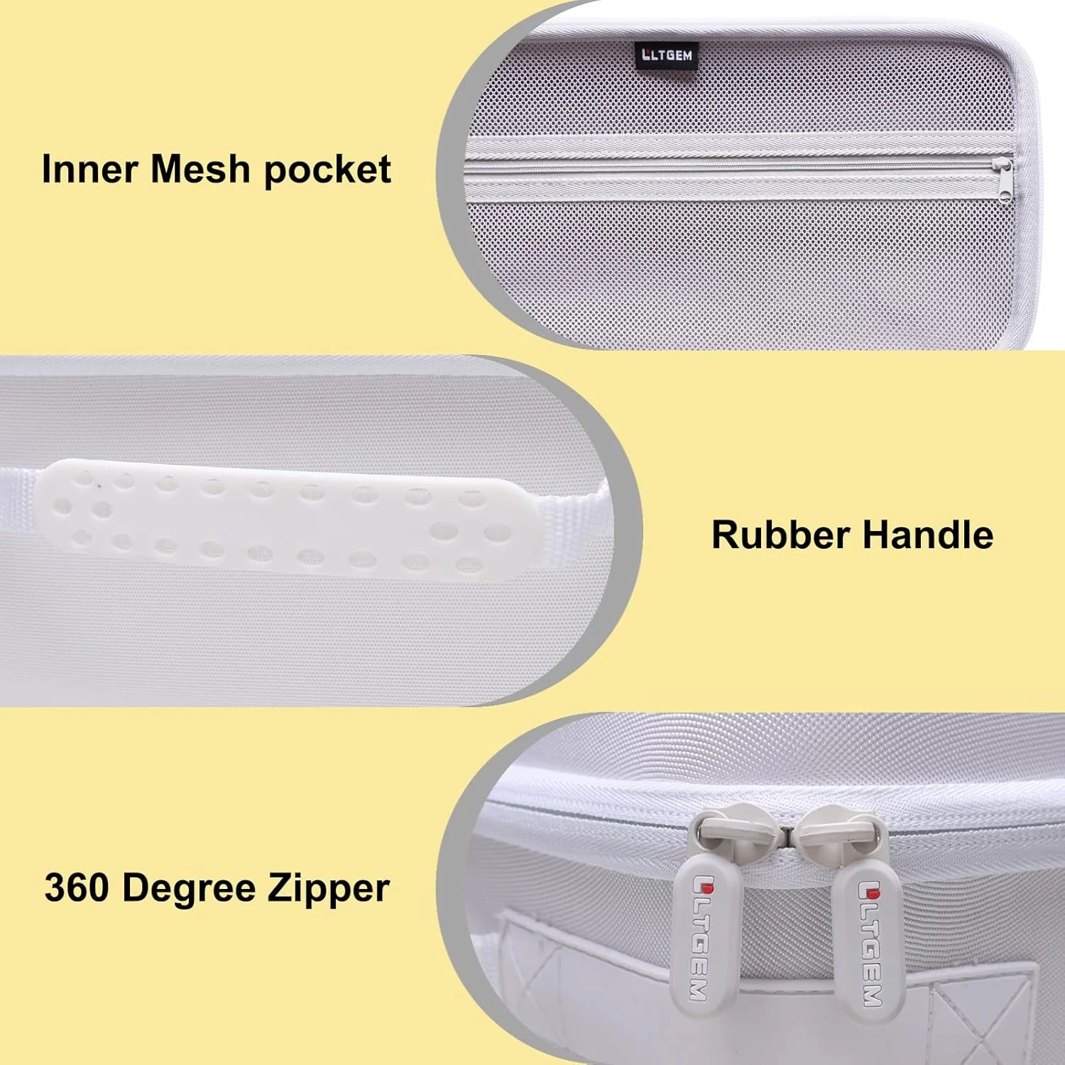 Фото Чехол для переноски LTGEM, совместимый с машиной для резки Cricut Joy Xtra, портативная сумка для хранения, белый цвет, размеры: Д 13,7 дюйма, Ш 7,2 дюйма, В 6 дюймов. №4