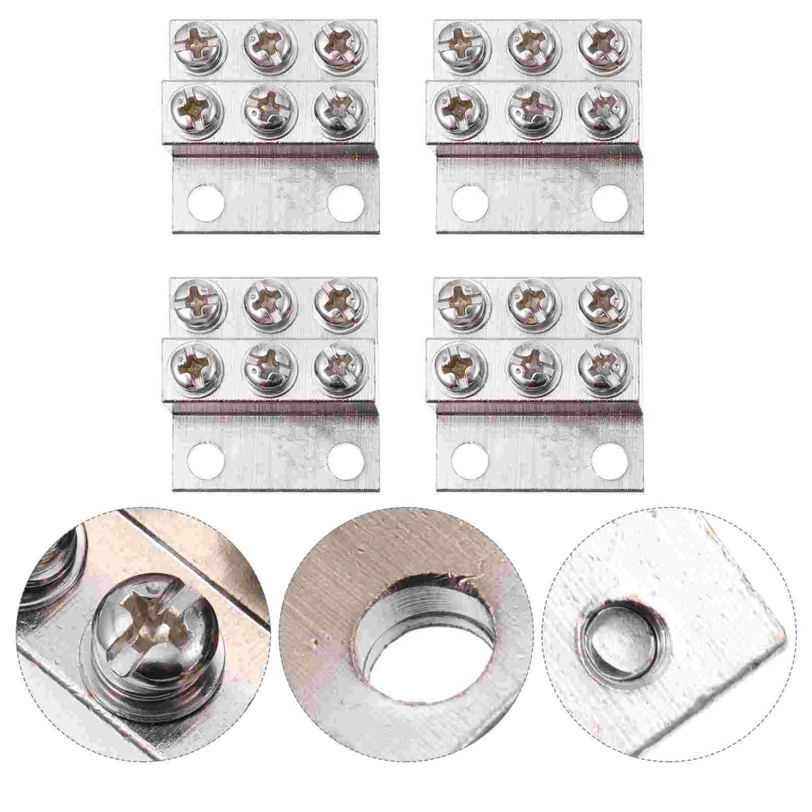 

Terminal Bar Ground Block Jumpers 6 Kit Metal Blocks Barrier Intersystem Strip Automotive Bonding Copper Connector Wire Holes