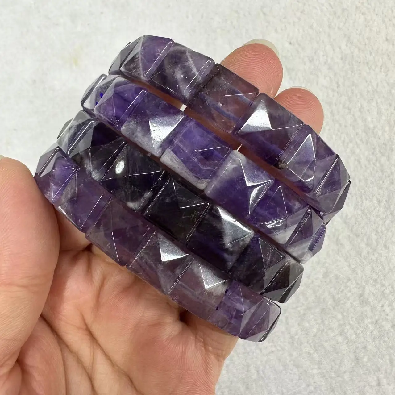 Натуральный 10x10 мм квадратная форма пирамиды граненый камень кристалл цитрин