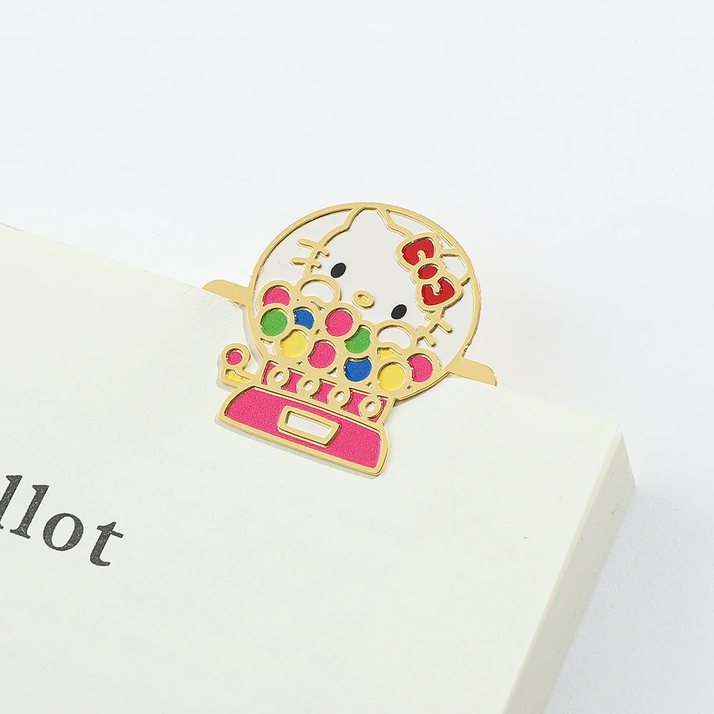 Металлическая Закладка В Стиле Аниме Kuromi Kitty Коллекция Sanrio Школьные