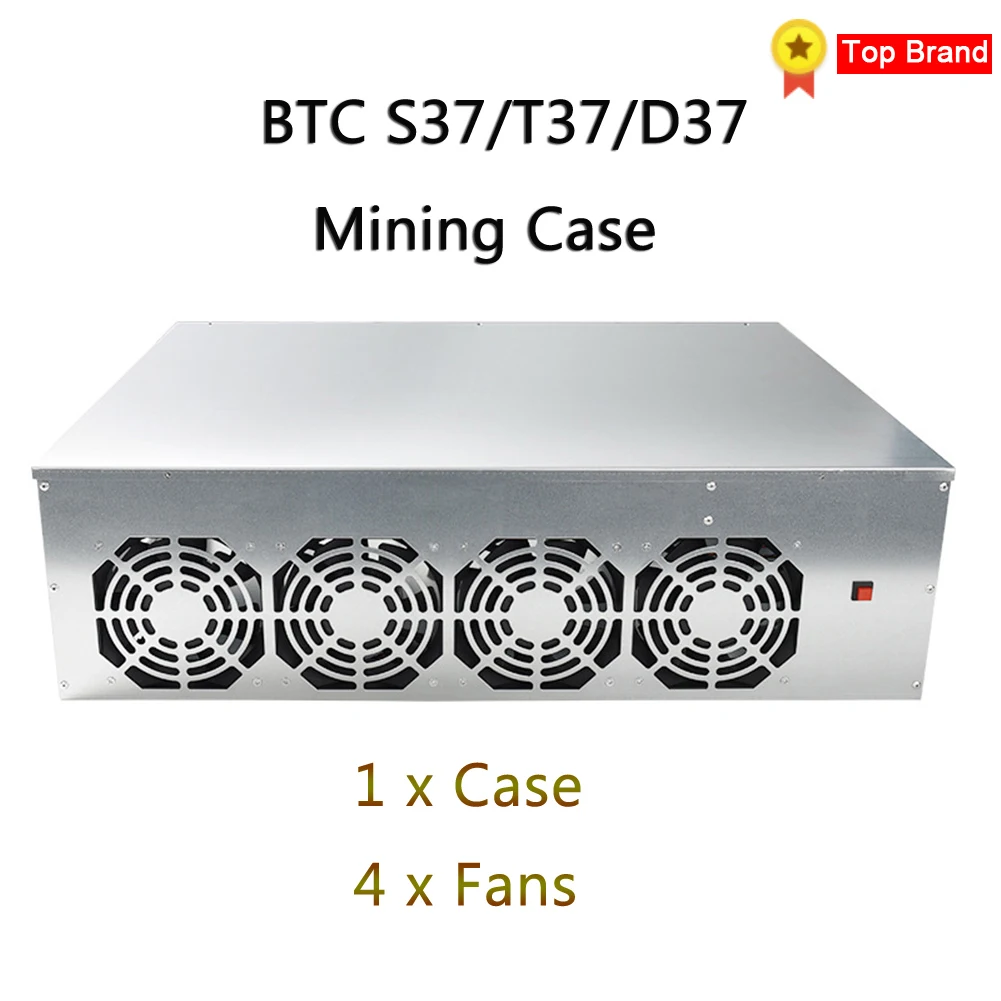 

BTC S37 D37 T37 Chassis Mining Case with 4 Fan Bitcoin ETH Ethereum Miner Cabinet Support 8 Graphics Card GPU Motherboard