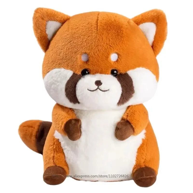 35 см кавайный плюшевый енот плюшевые игрушки милая подушка с красной пандой