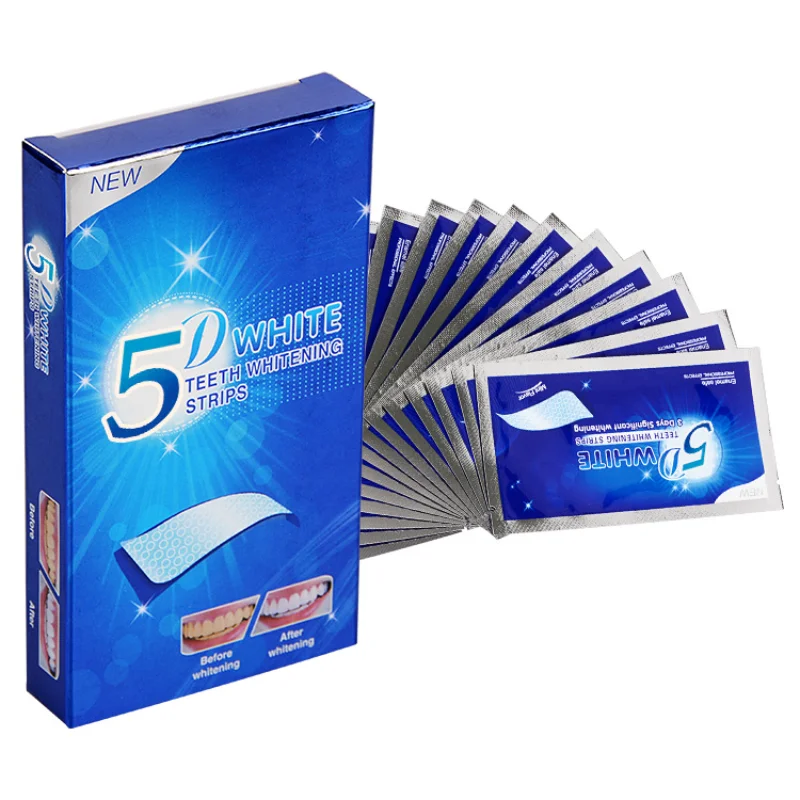 

5D Gel Teeth Whitening Strips White Tooth Dental Kit Oral Hygiene Care Strip For False Teeth Veneers Dentist Seks Whiten Gel
