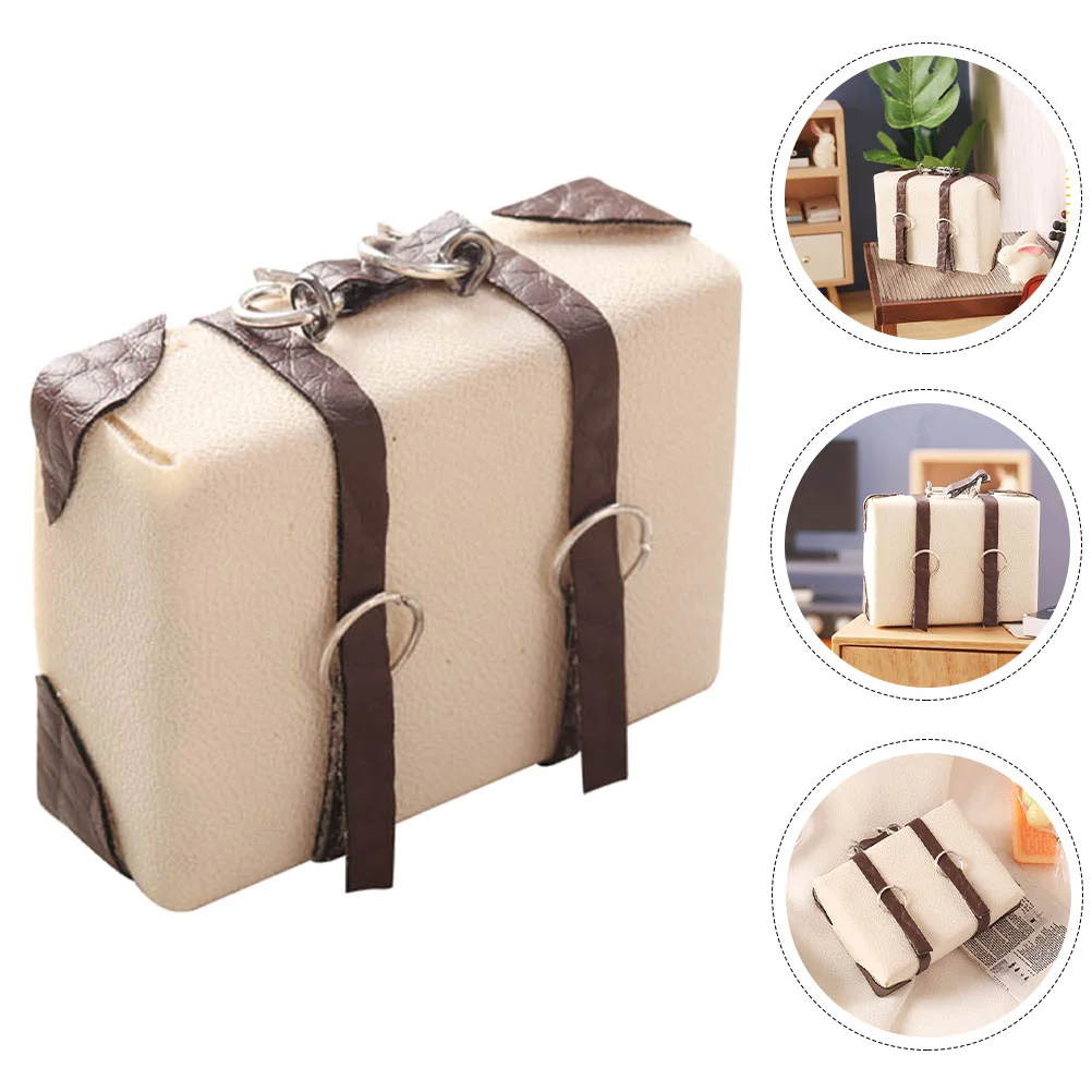 

Decorations Accessories Luggage Case For Playing House Miniature Vintage Suitcase Storage Accessory