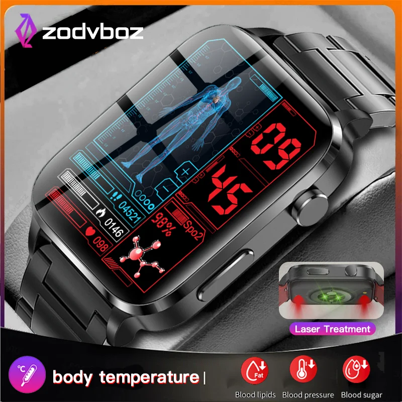 

2022 Sport Smart Watch Men Laser Assisted Therapy Three High Blood Pressure Monitoring Watches Waterproof Smartwatch For Xiaomi