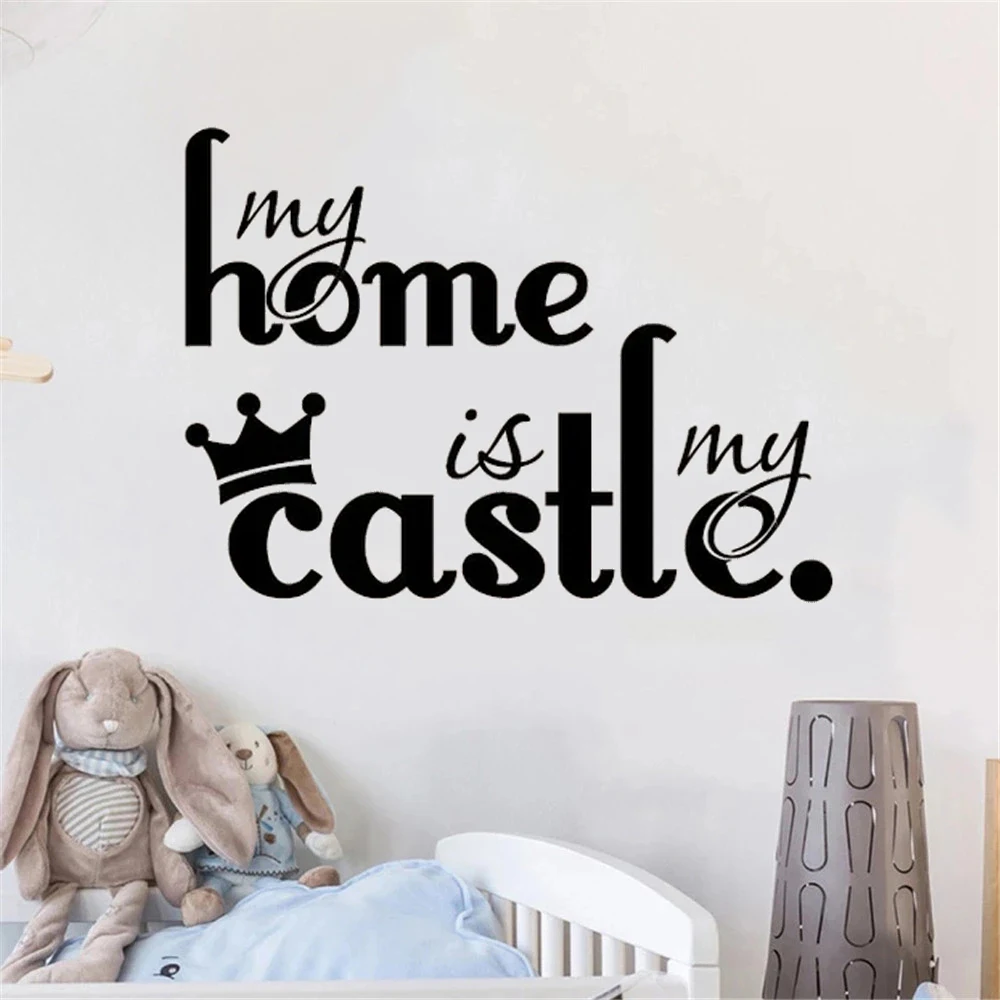 

My Home Is My Castle Quotes Wall Decals For Kids Bedroom Livingroom Decor Murals Removable Vinyl Stickers Poster HJ1130