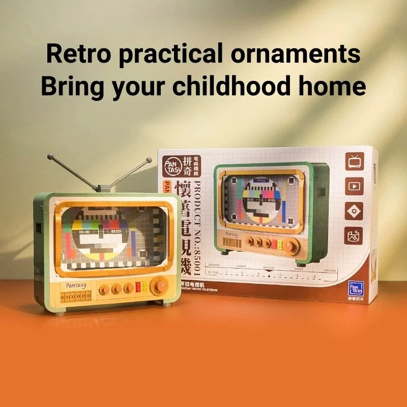 Pantazie Креативная Ретро-телевизионная Головоломка Модель Набор Строительных